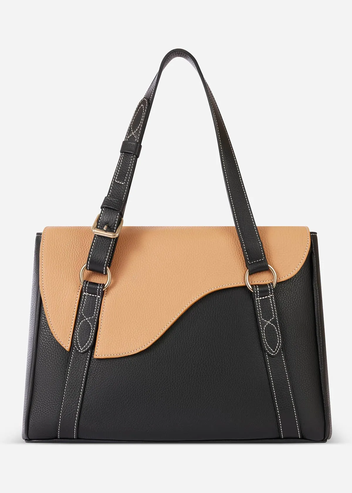 Paddock Lux Shoulder Bag in Pebbled Leather