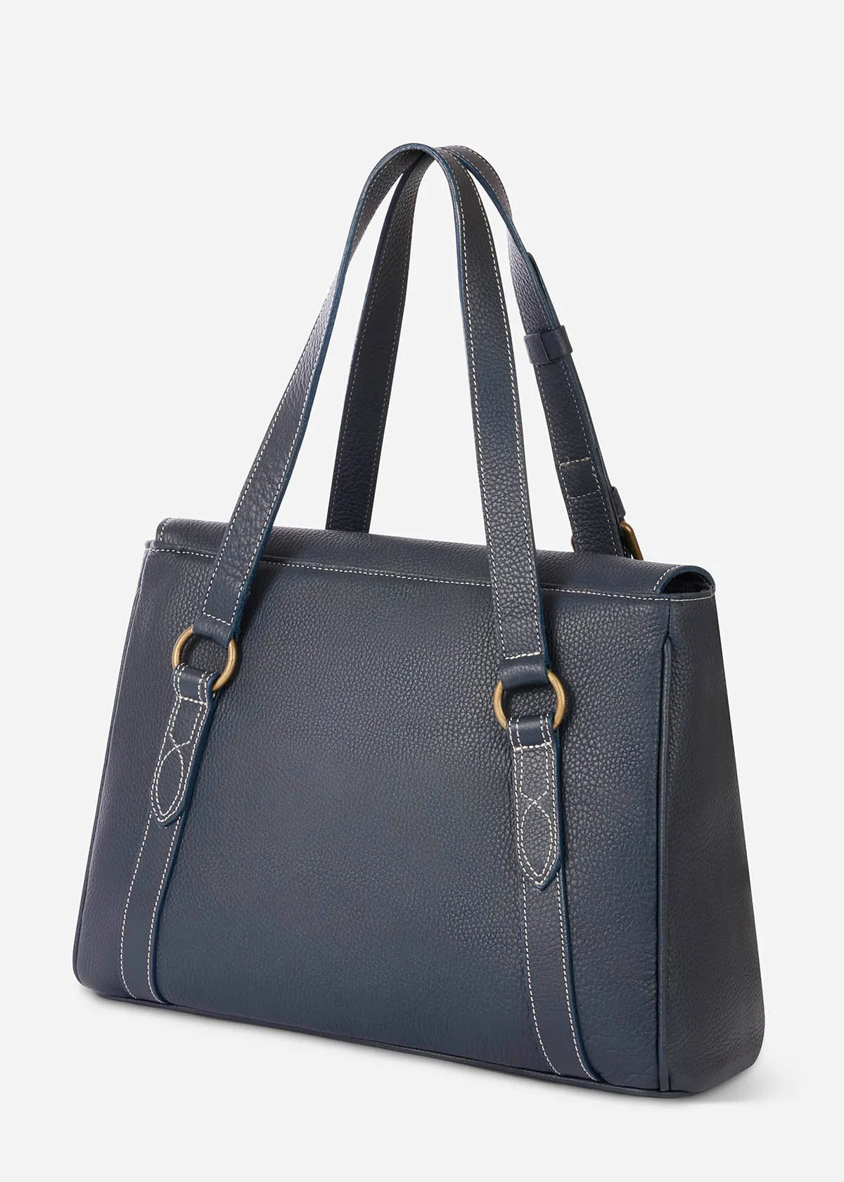 Paddock Lux Shoulder Bag in Pebbled Leather