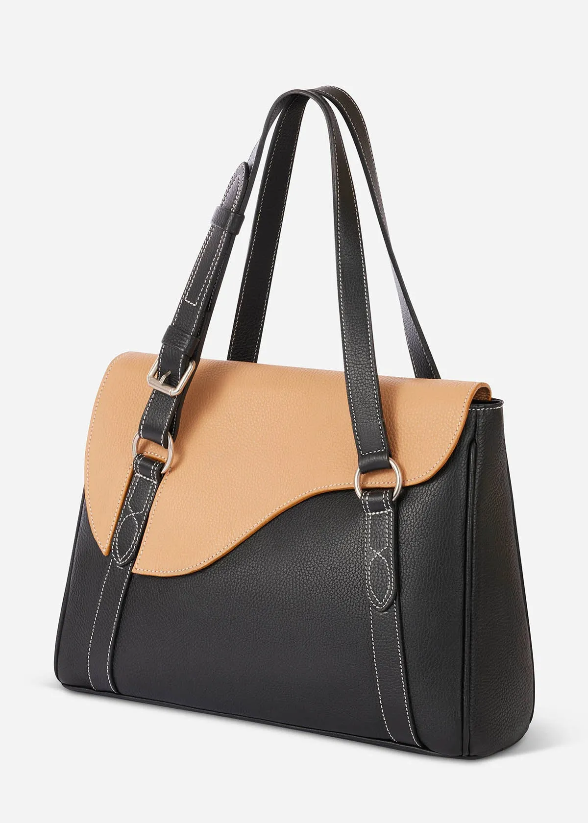 Paddock Lux Shoulder Bag in Pebbled Leather