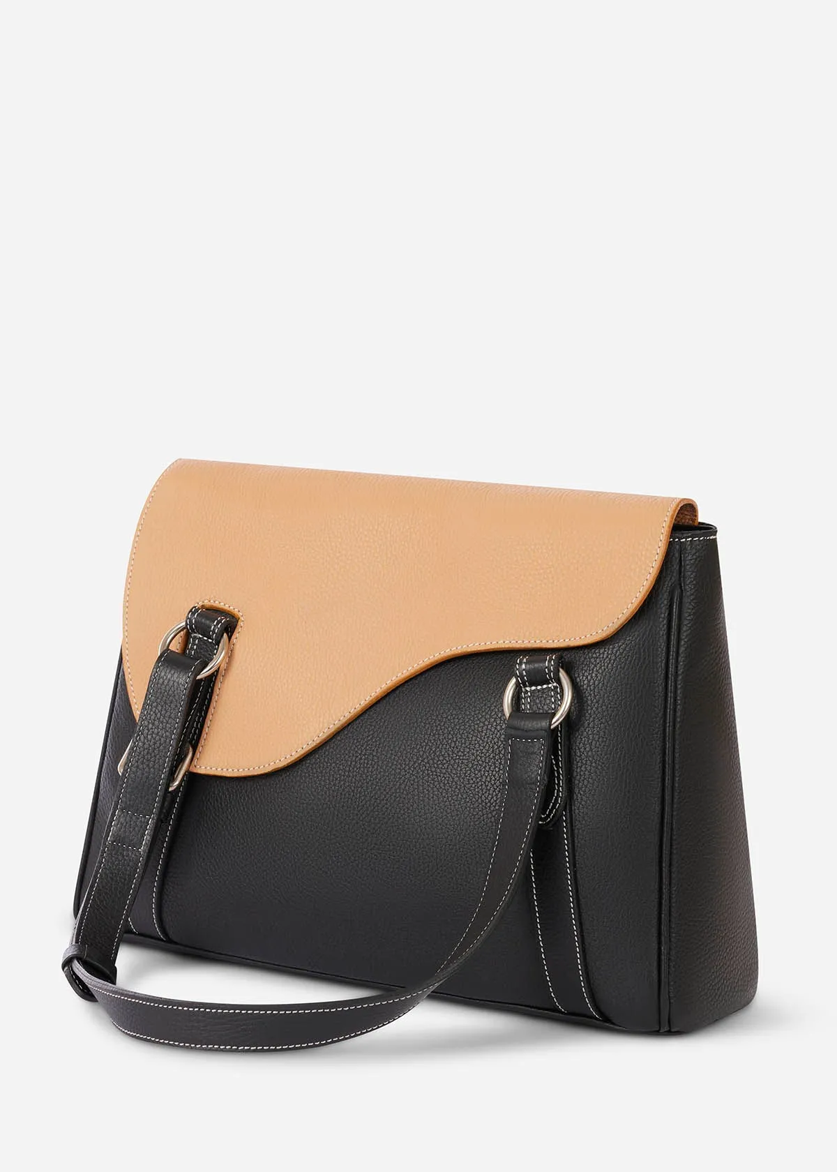 Paddock Lux Shoulder Bag in Pebbled Leather