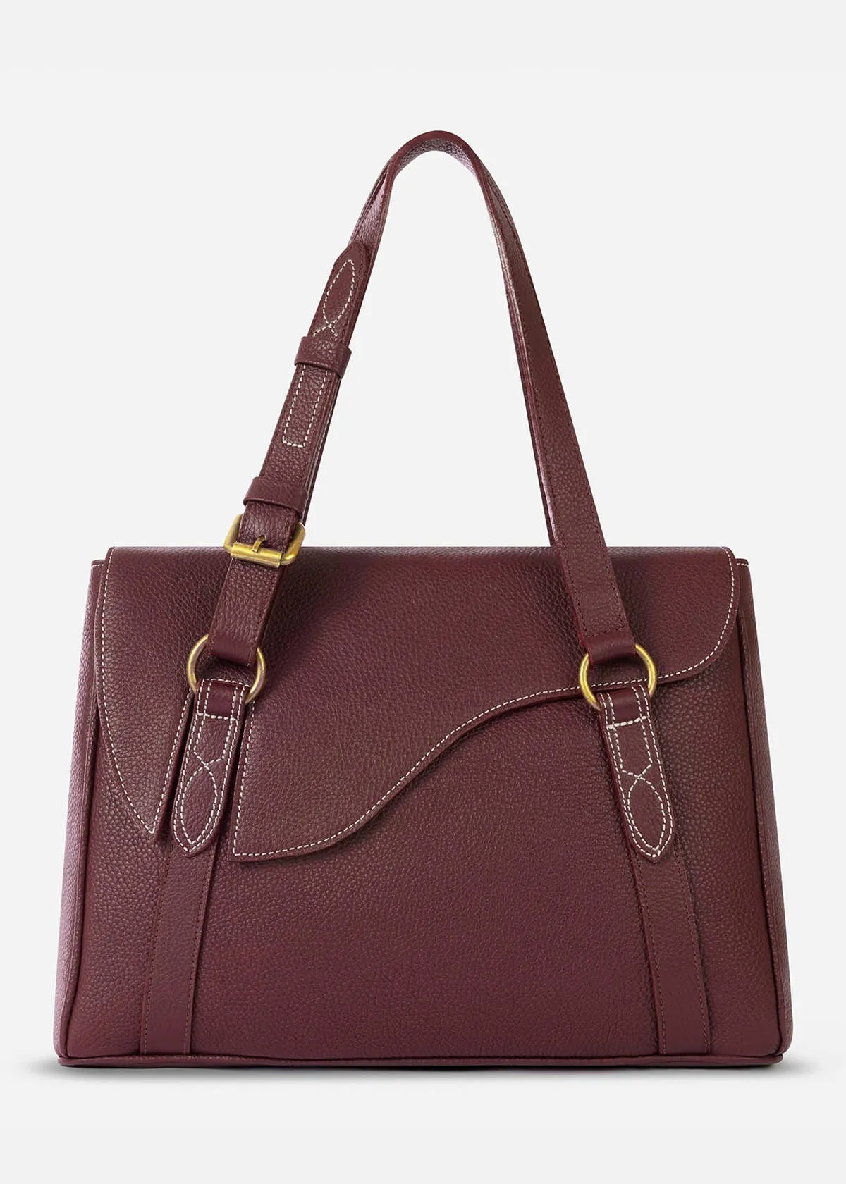 Paddock Lux Shoulder Bag in Pebbled Leather