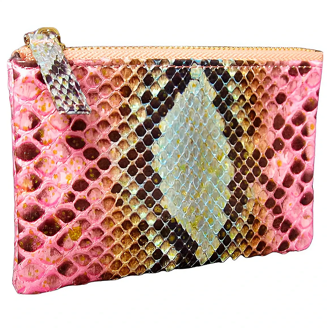 Pink Multicolor Zip Pouch