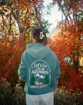 Luxurious Pine Green Oversized Adventure Hoodie