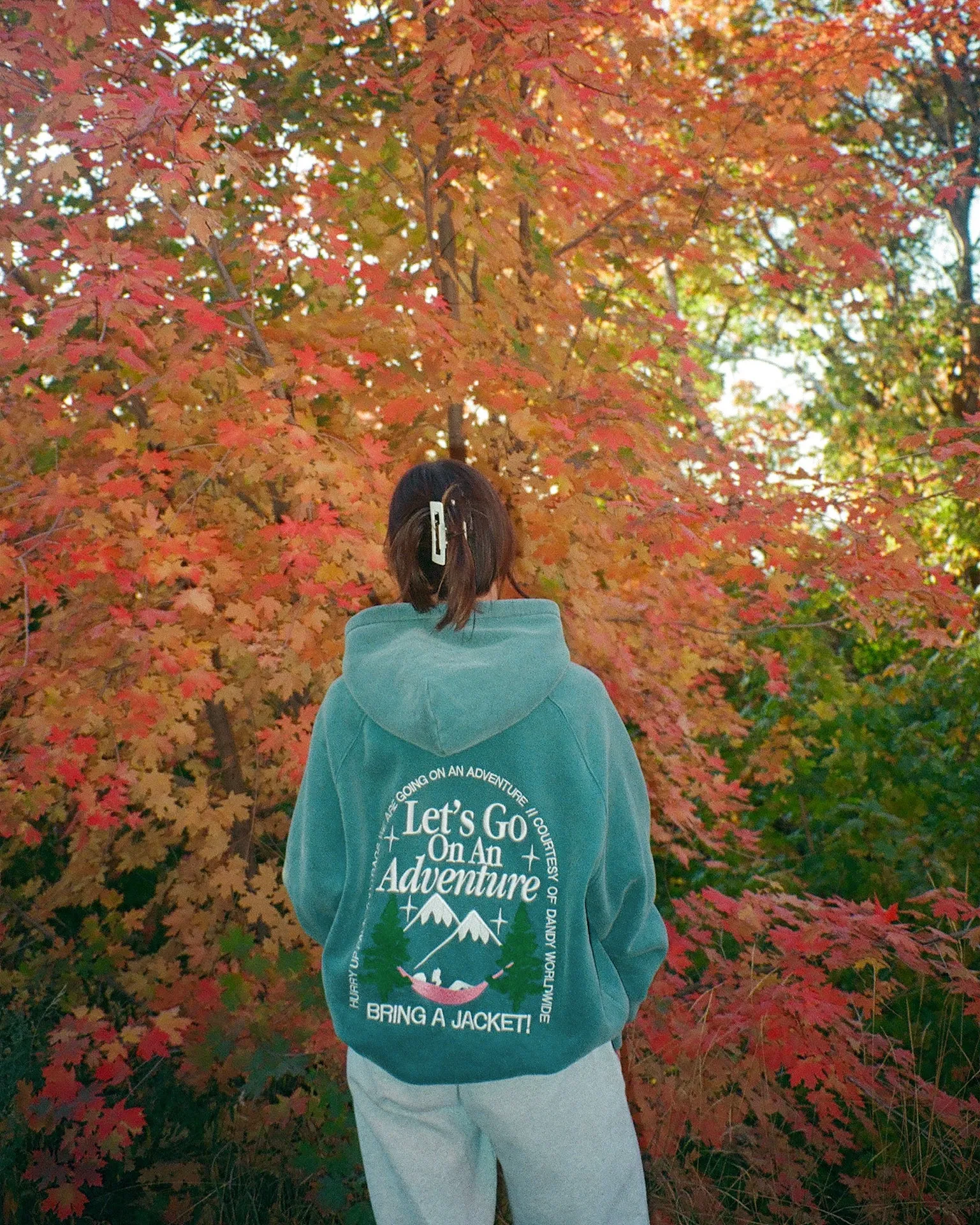 Luxurious Pine Green Oversized Adventure Hoodie