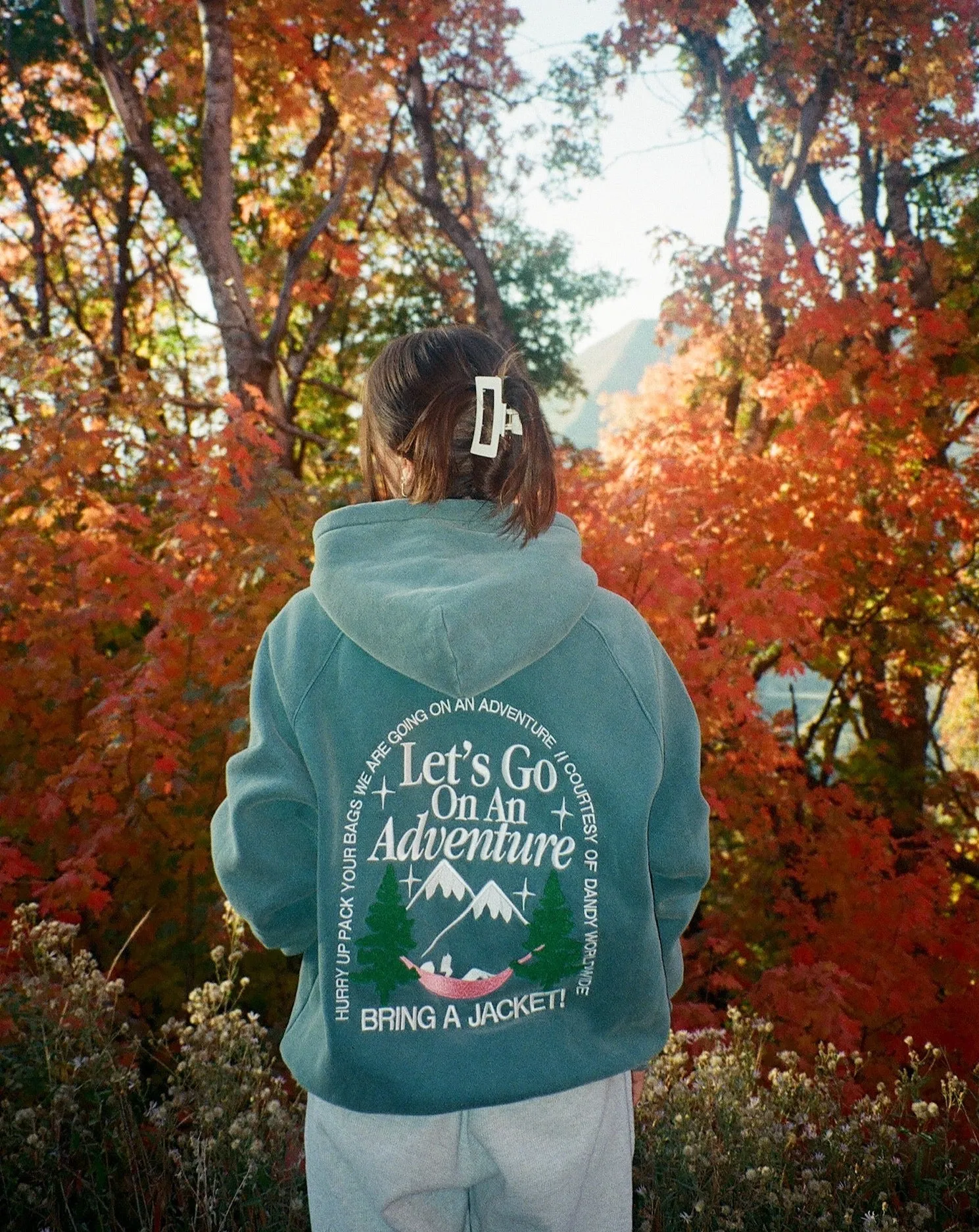 Luxurious Pine Green Oversized Adventure Hoodie