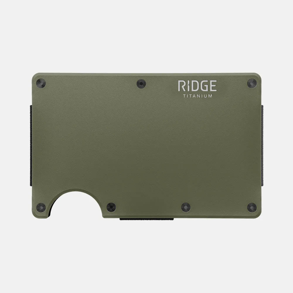 Ridge Wallet - Matte Olive Titanium