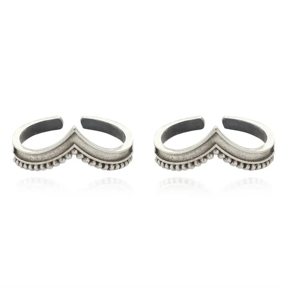 Silver 92.5 BOHO Venki toe rings