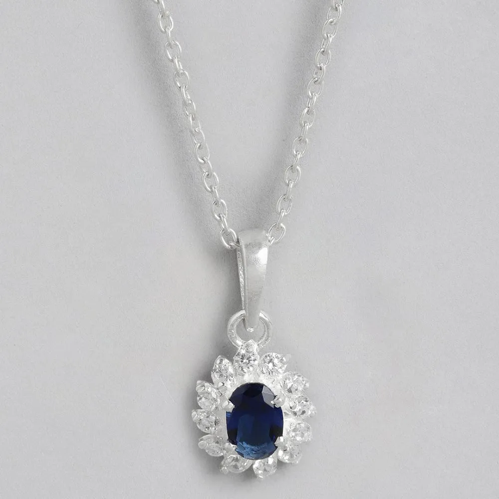 Silver Blue Necklace