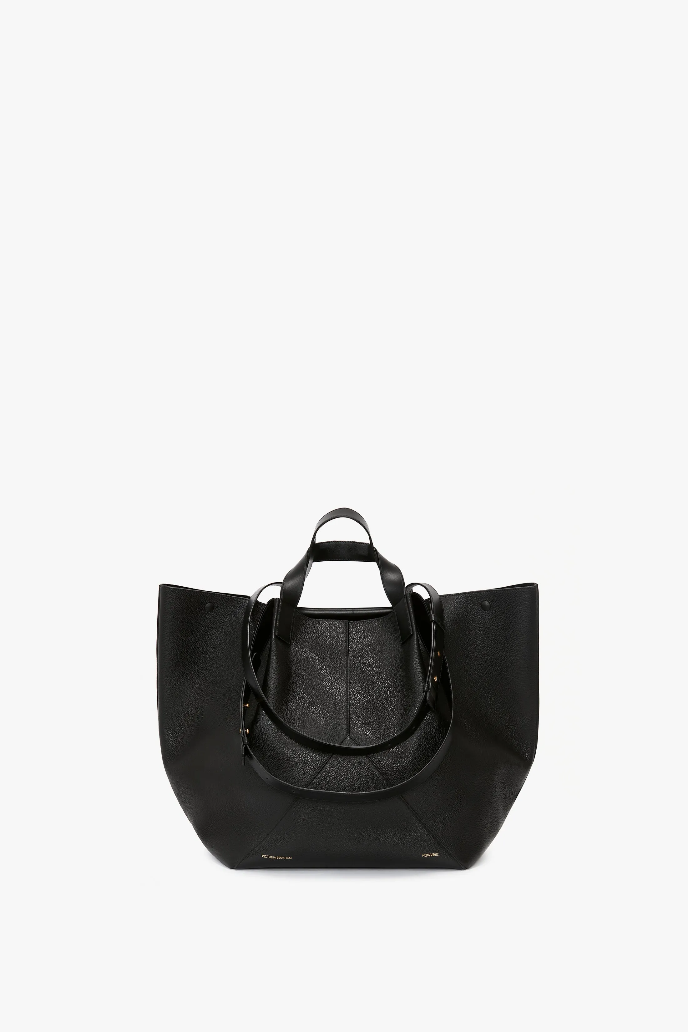 W11 Jumbo Tote Bag In Black Leather