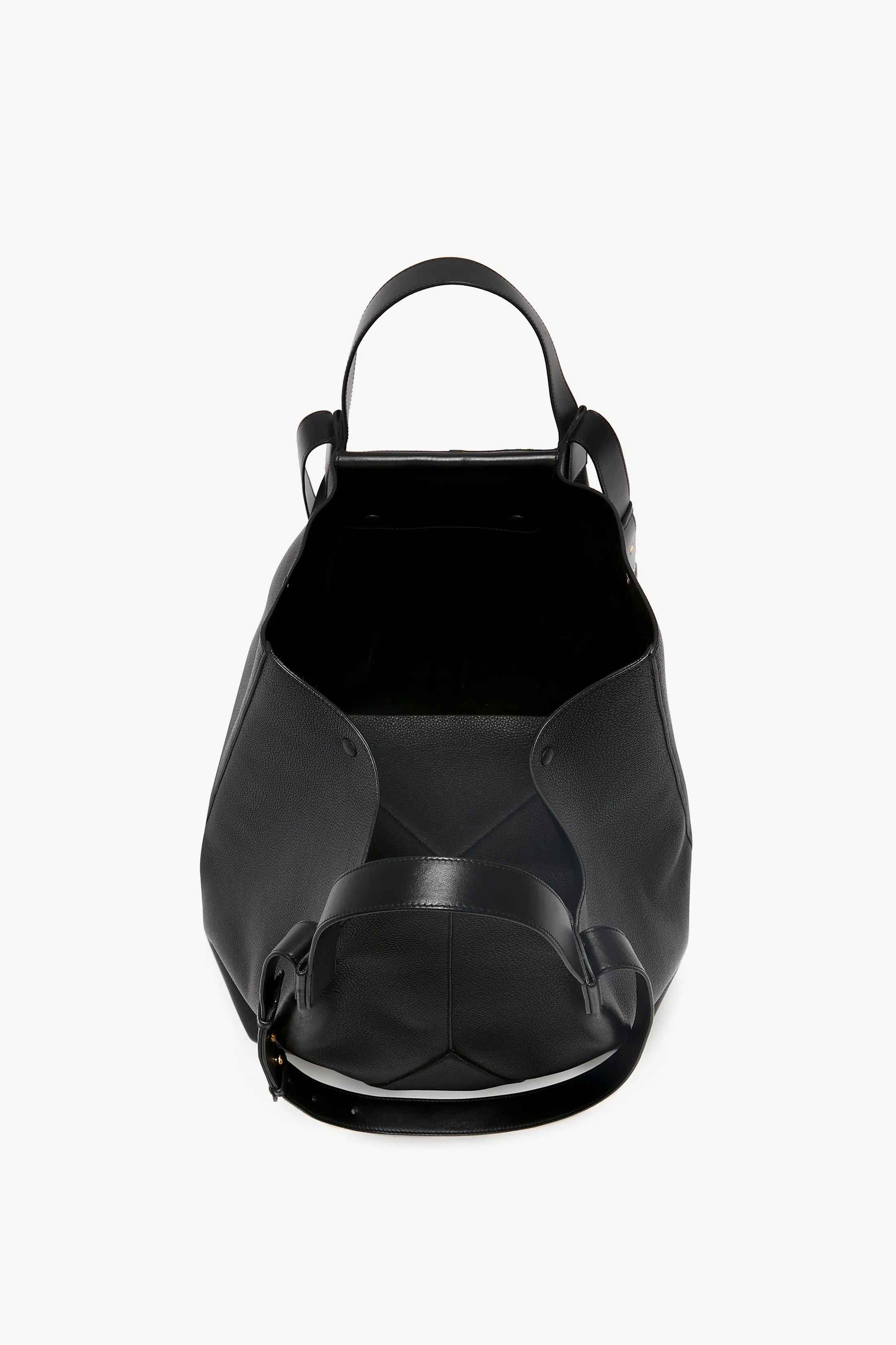 W11 Jumbo Tote Bag In Black Leather