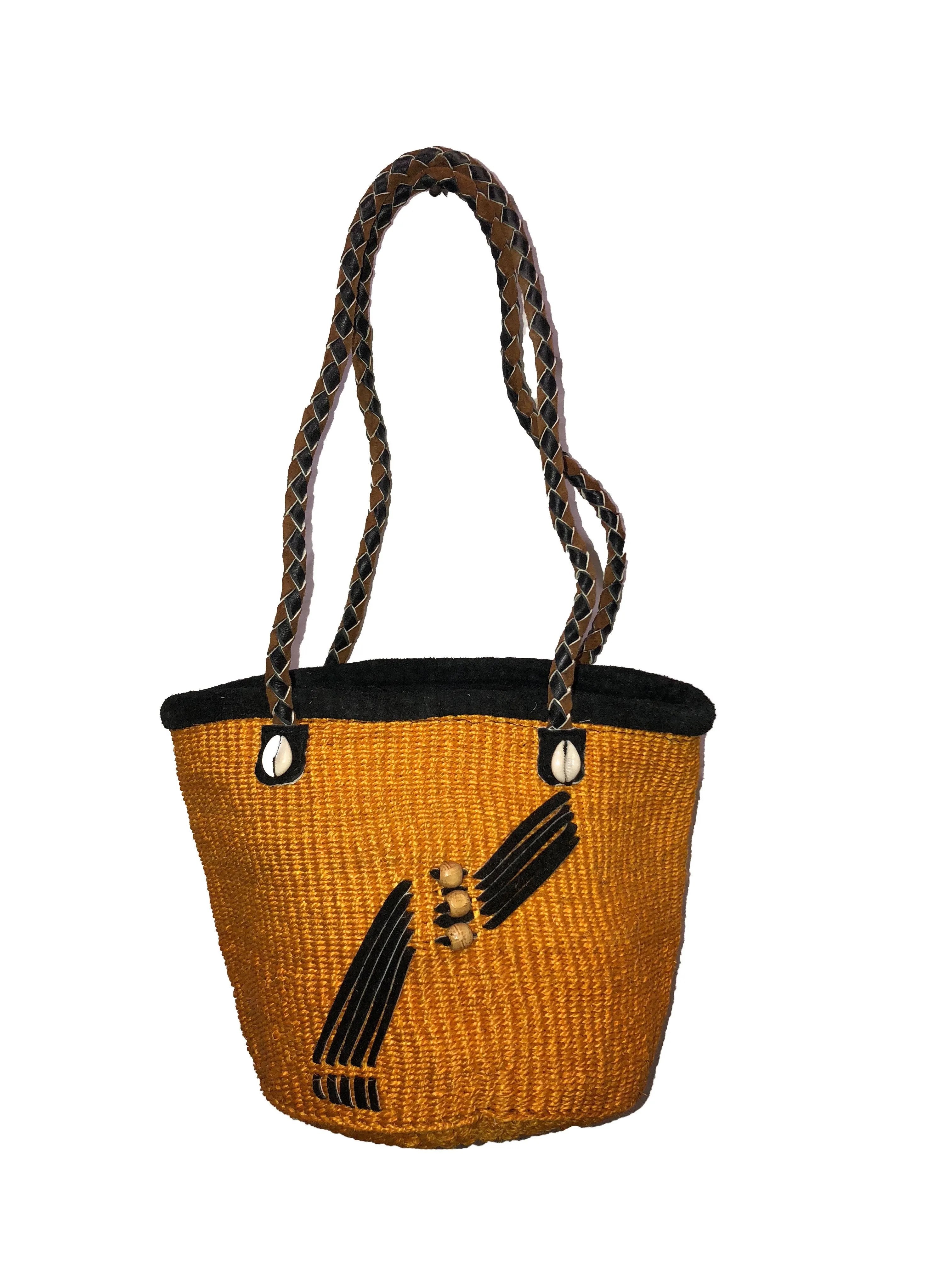 Womens Kiondo with Zipper Hand Woven Sisal Handbag