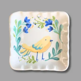 Yellow Bird Mini Square Tray